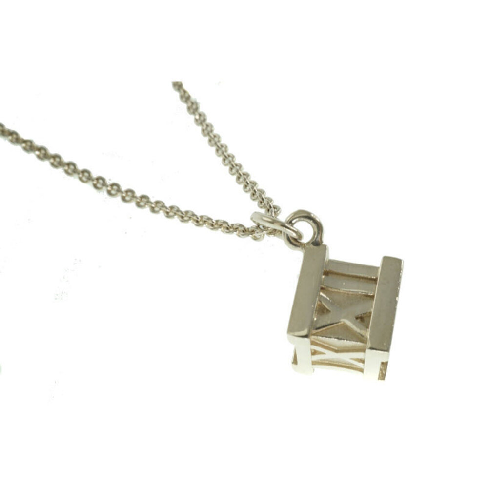 TIFFANY Co Atlas Cube Necklace Silver Accessories Jewelry Kantei kyoku Kasugai